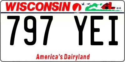 WI license plate 797YEI