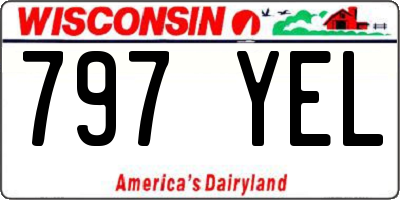 WI license plate 797YEL