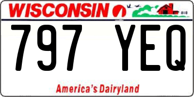 WI license plate 797YEQ