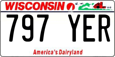 WI license plate 797YER