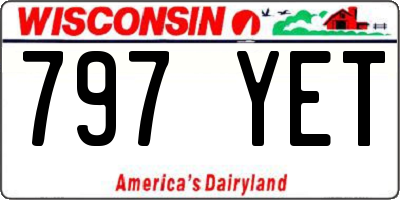 WI license plate 797YET