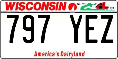 WI license plate 797YEZ