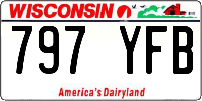WI license plate 797YFB