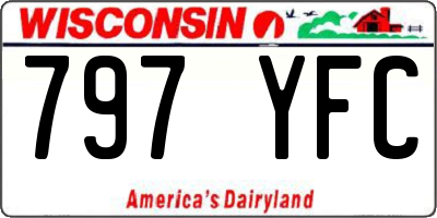 WI license plate 797YFC