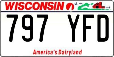 WI license plate 797YFD