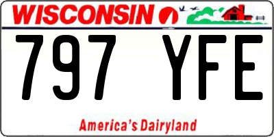 WI license plate 797YFE