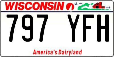 WI license plate 797YFH