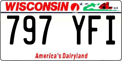 WI license plate 797YFI