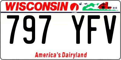 WI license plate 797YFV