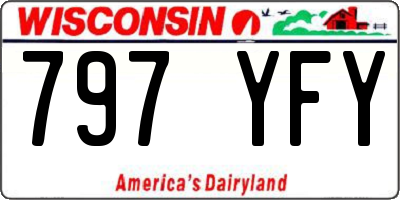 WI license plate 797YFY