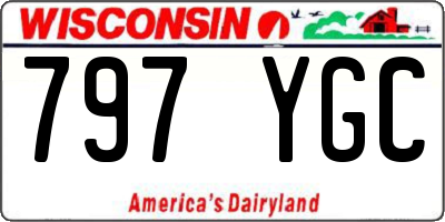WI license plate 797YGC