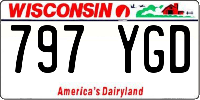 WI license plate 797YGD