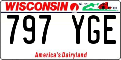 WI license plate 797YGE