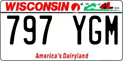 WI license plate 797YGM