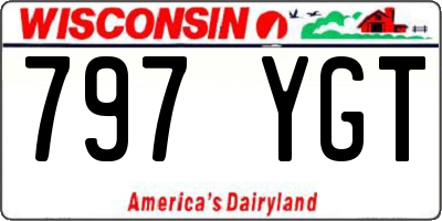 WI license plate 797YGT