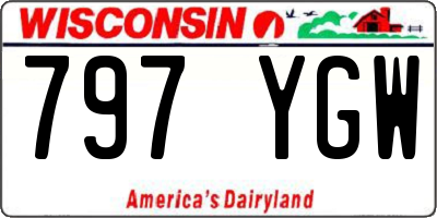 WI license plate 797YGW