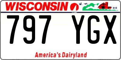 WI license plate 797YGX