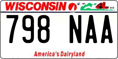 WI license plate 798NAA