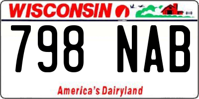 WI license plate 798NAB