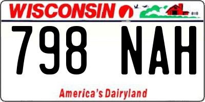 WI license plate 798NAH