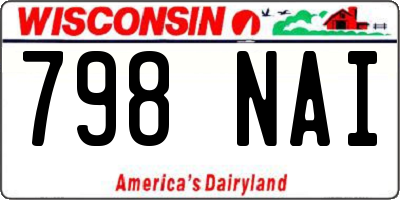 WI license plate 798NAI