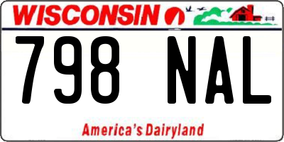 WI license plate 798NAL