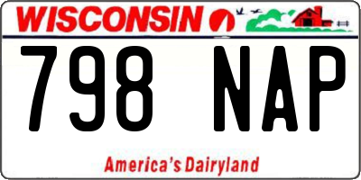 WI license plate 798NAP