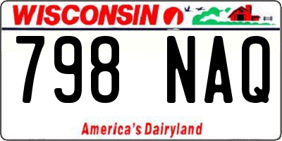 WI license plate 798NAQ