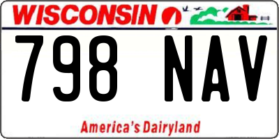 WI license plate 798NAV