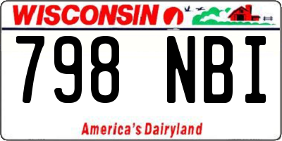 WI license plate 798NBI