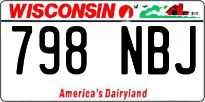 WI license plate 798NBJ