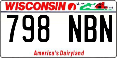WI license plate 798NBN