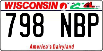 WI license plate 798NBP