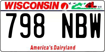 WI license plate 798NBW