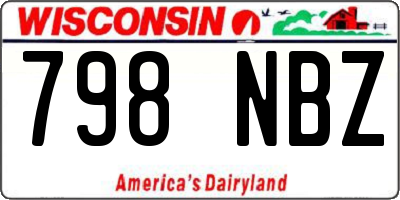 WI license plate 798NBZ