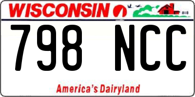 WI license plate 798NCC