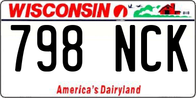 WI license plate 798NCK