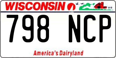 WI license plate 798NCP