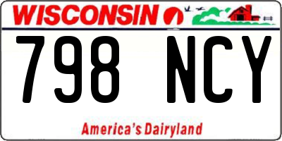 WI license plate 798NCY