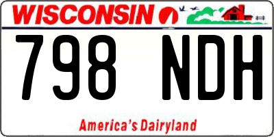 WI license plate 798NDH