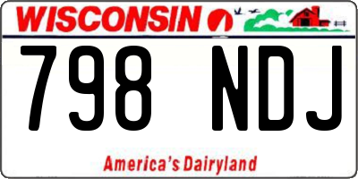 WI license plate 798NDJ