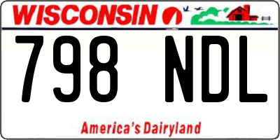 WI license plate 798NDL
