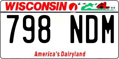 WI license plate 798NDM