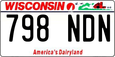 WI license plate 798NDN