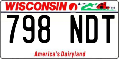 WI license plate 798NDT