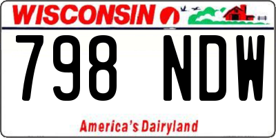 WI license plate 798NDW