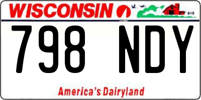 WI license plate 798NDY