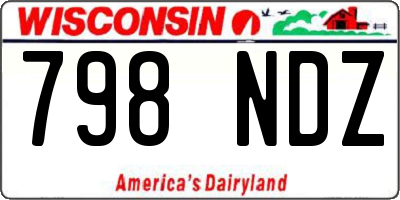 WI license plate 798NDZ