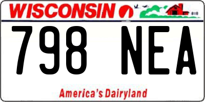 WI license plate 798NEA