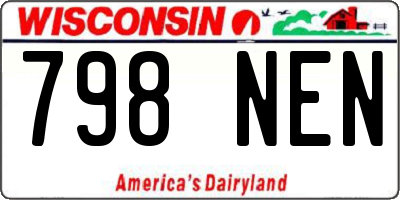 WI license plate 798NEN